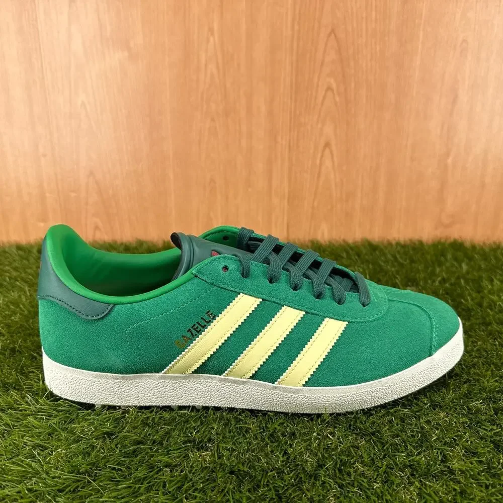 adidas Gazelle Spikeless Golf Green Almost Yellow Golf Shoes IH2268 Mens Sz 10.5